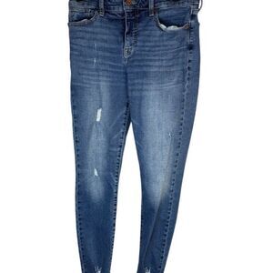 Lucky Brand Jeans Womens Size 8 W29 Medium Wash Skinny Ankle Distressed